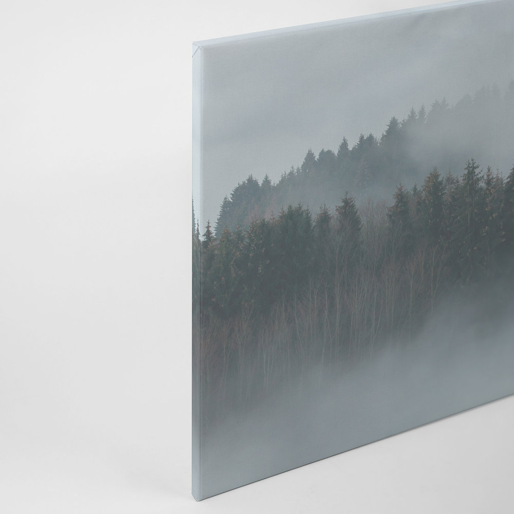             Leinwand mit geheimnisvollem Wald im Nebel – 0,90 m x 0,60 m
        
