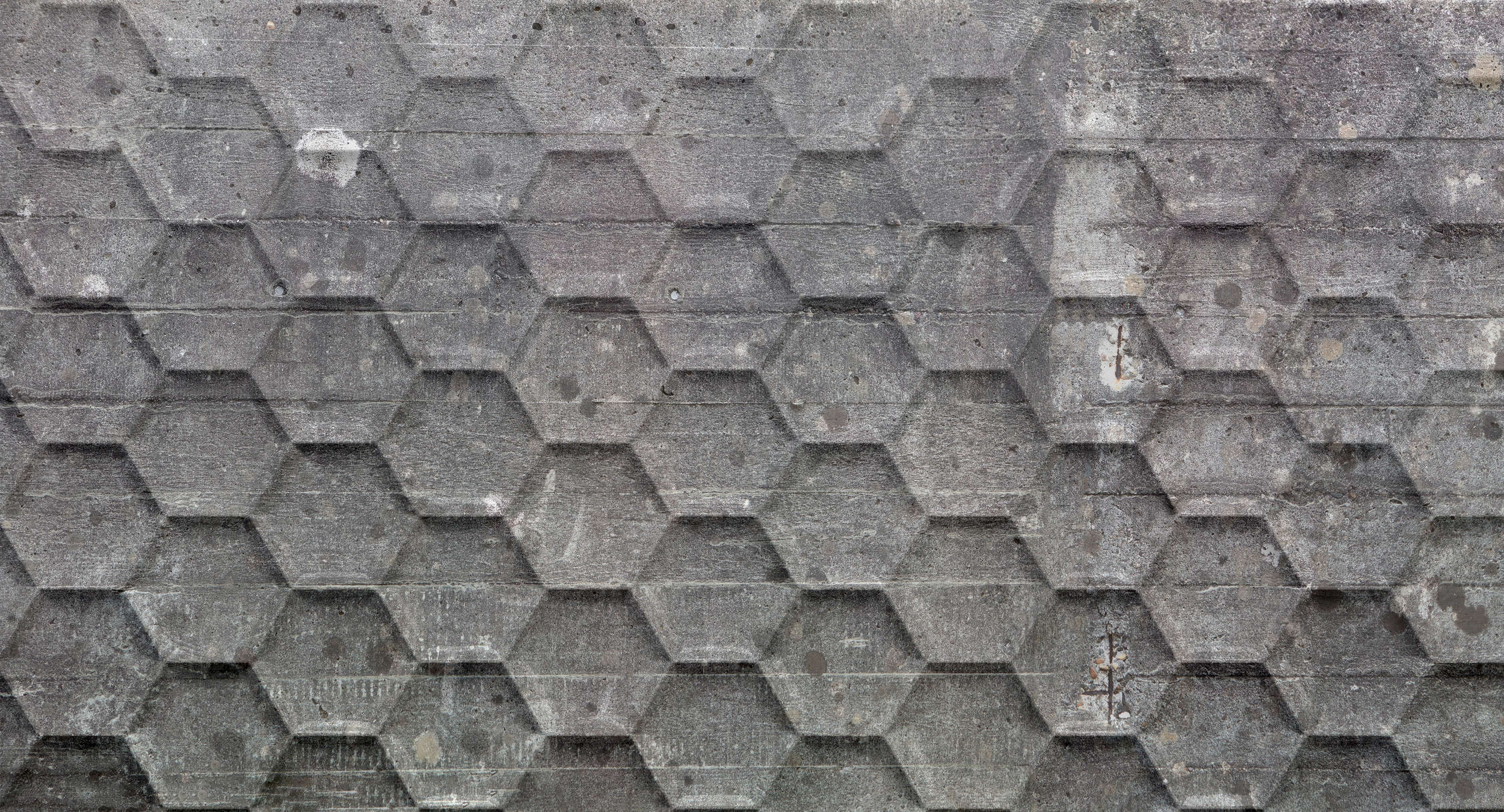             Fototapeten Beton rustikal mit Waben-Muster – Grau, Weiß
        