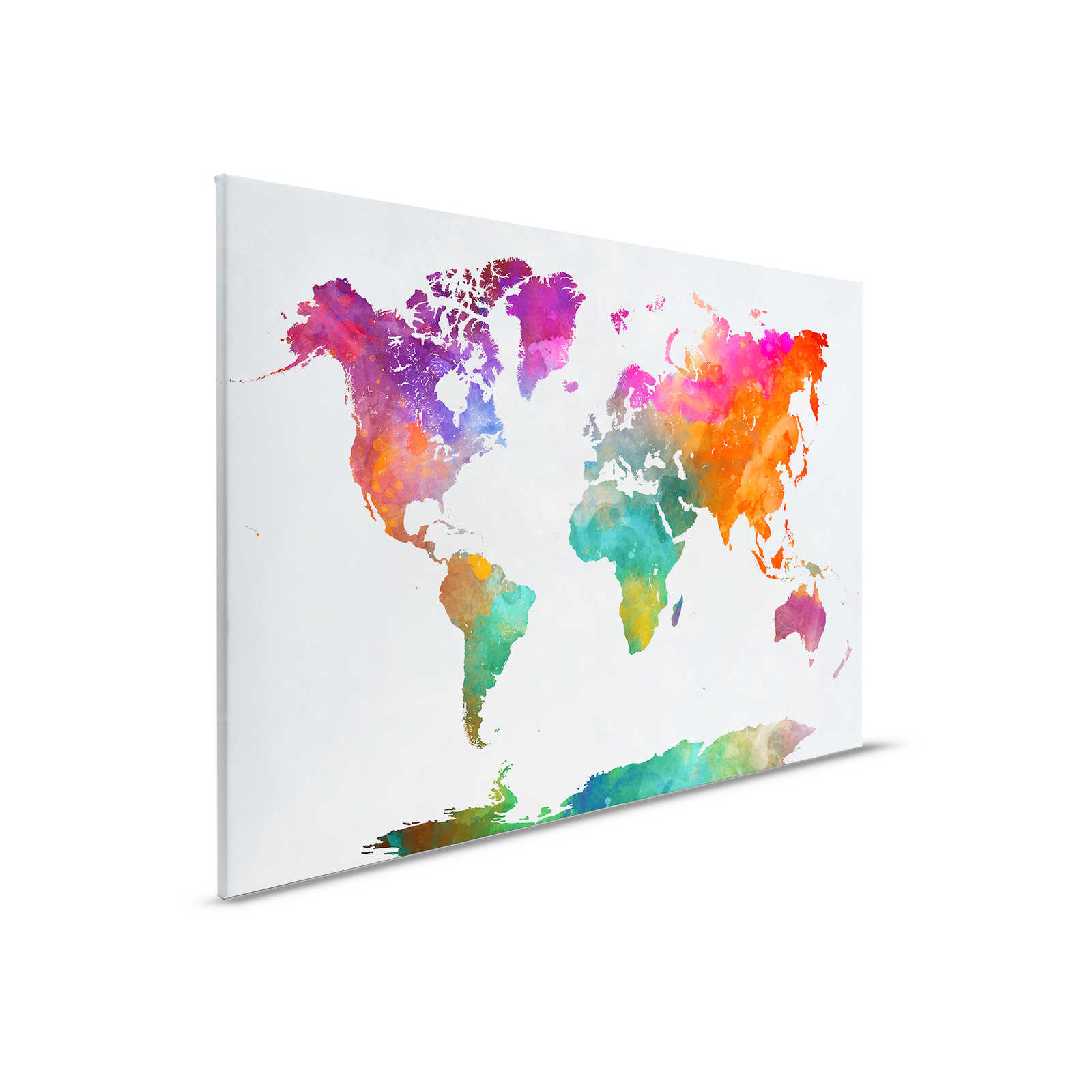 Leinwand bunte Weltkarte – 0,90 m x 0,60 m
