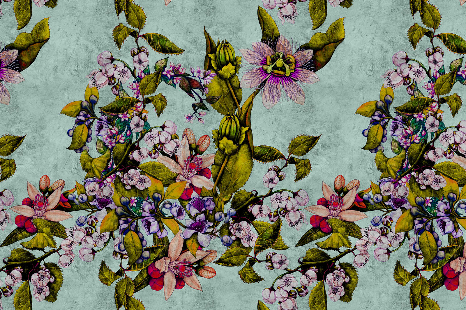             Tropical Passion 2 - Leinwandbild mit Blüten und Knospen – 0,90 m x 0,60 m
        