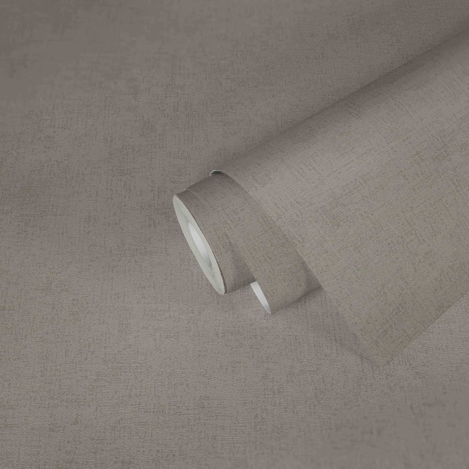             Glänzende Vliestapeten Greige mit Strukturdesign – Grau, Metallic
        