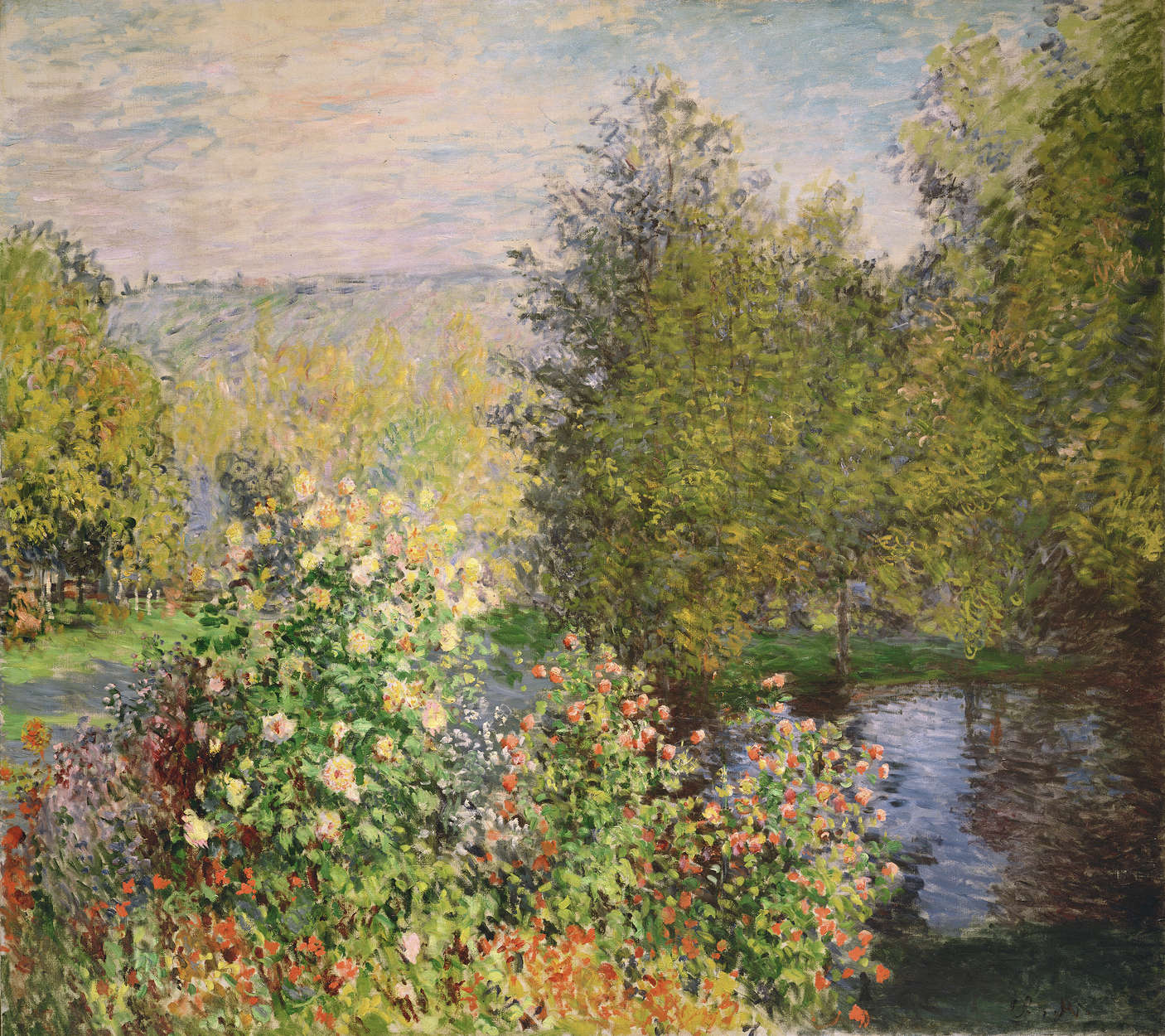             Fototapete "Eine Ecke des Gartens in Montgeron" von Claude Monet
        