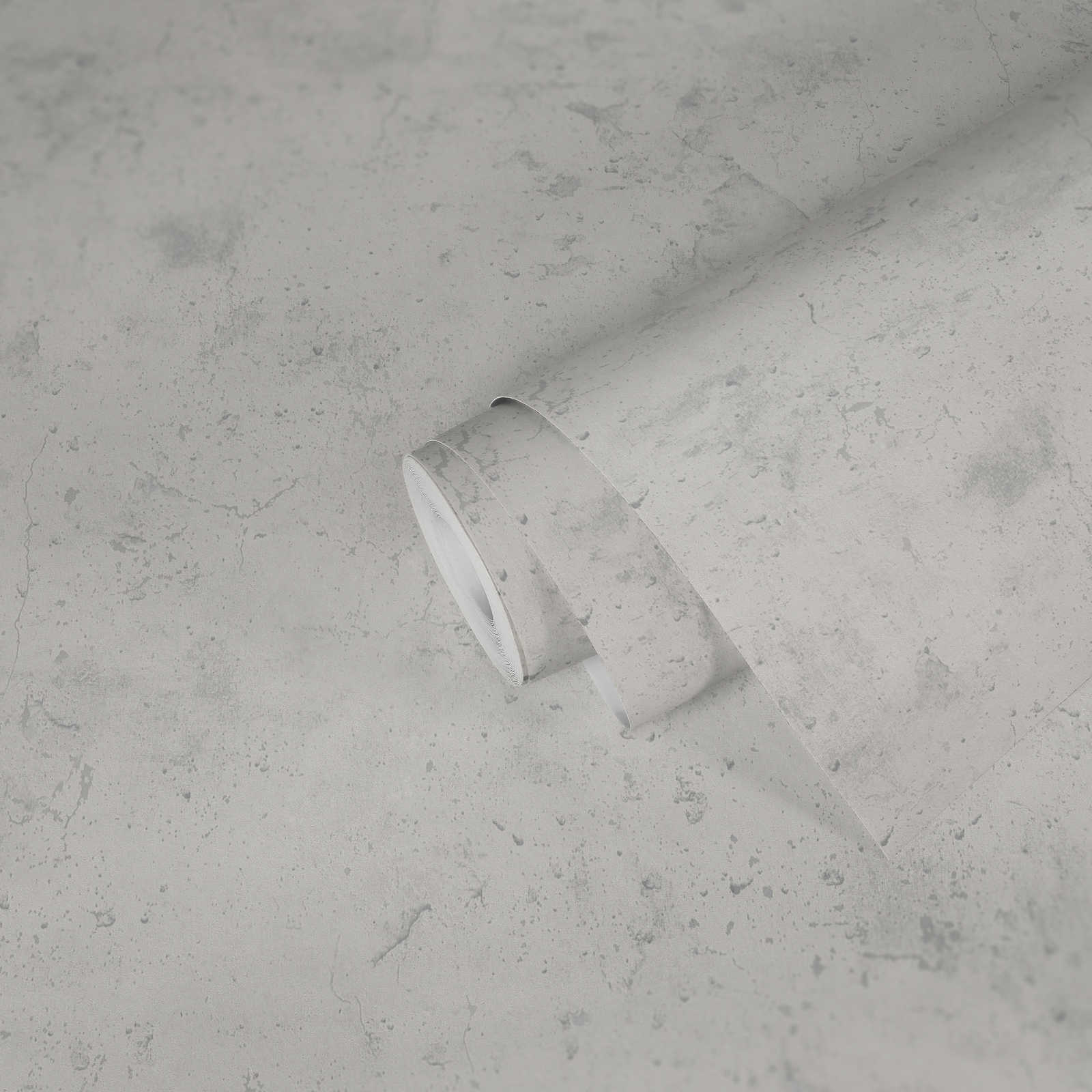             Betontapete im Industrial Style – Weiß-Grau
        