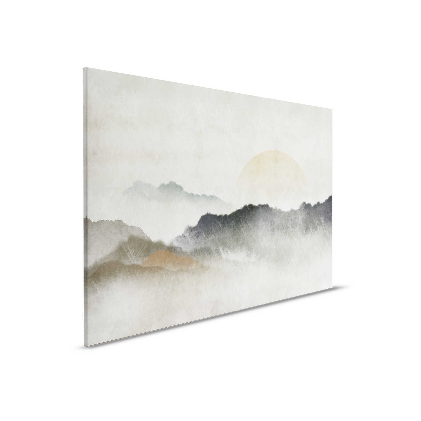         Akaishi 1 - Leinwandbild Asian Print Bergkette im Morgengrauen – 0,90 m x 0,60 m
    