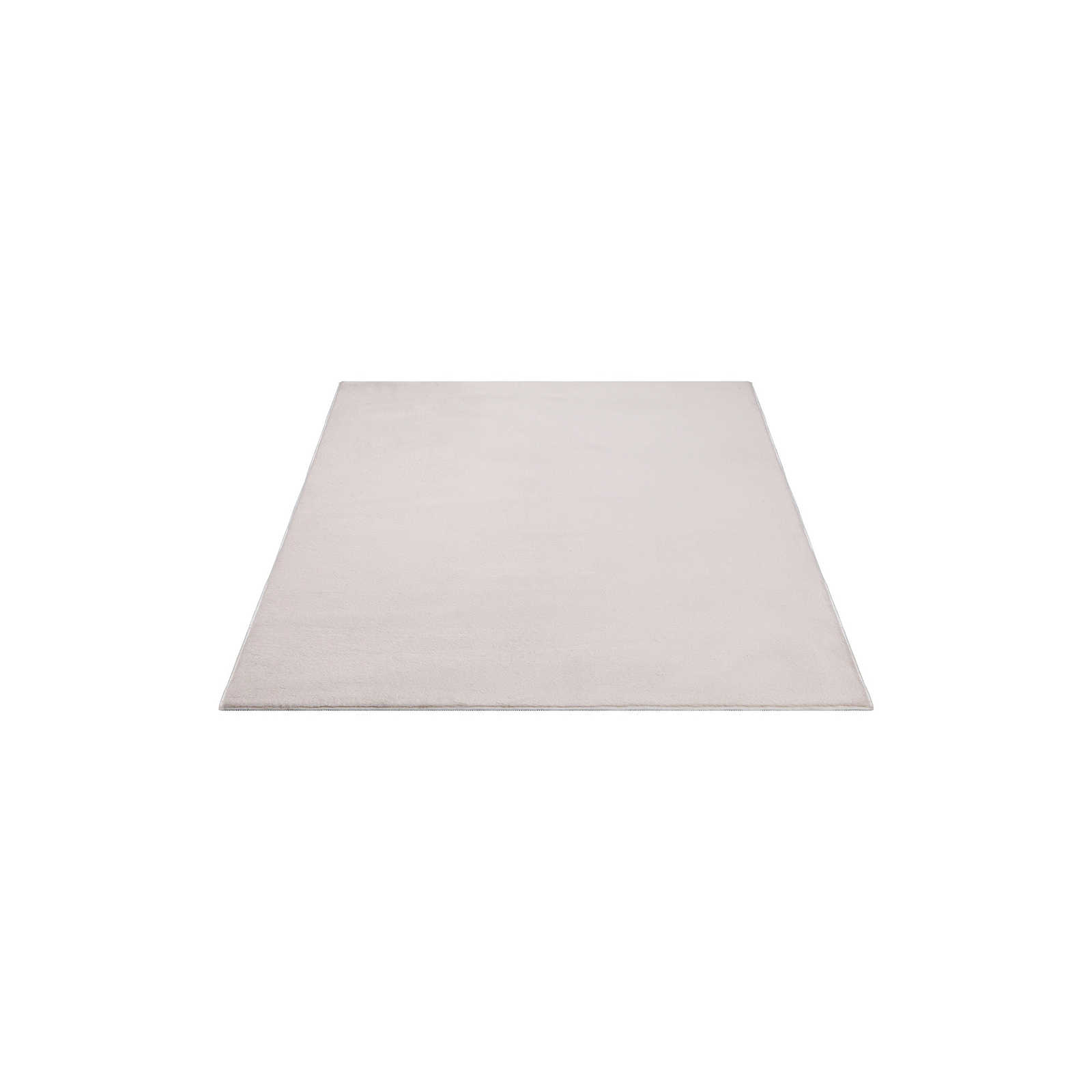 Einfarbiger Hochflor Teppich in sanften Beige – 200 x 140 cm
