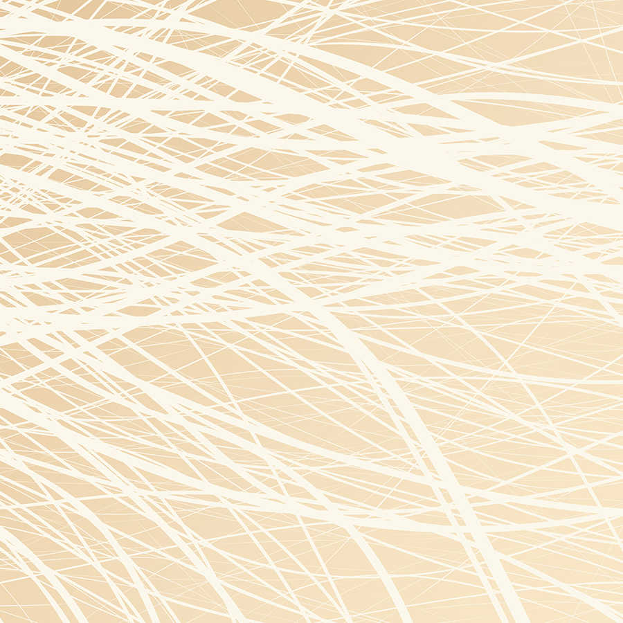 Design Fototapete Gras Muster gelb auf Perlmutt Glattvlies
