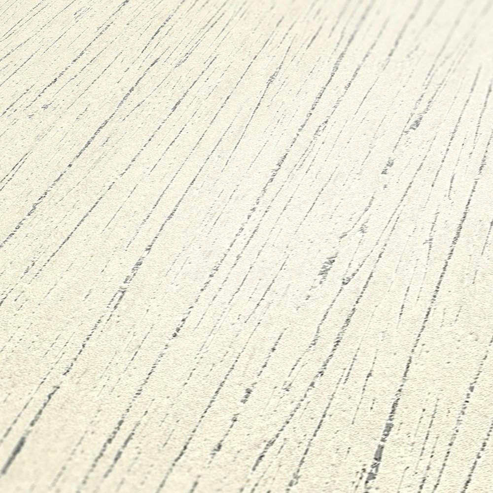             melierte Tapete Weiß Grau mit Natur Design
        