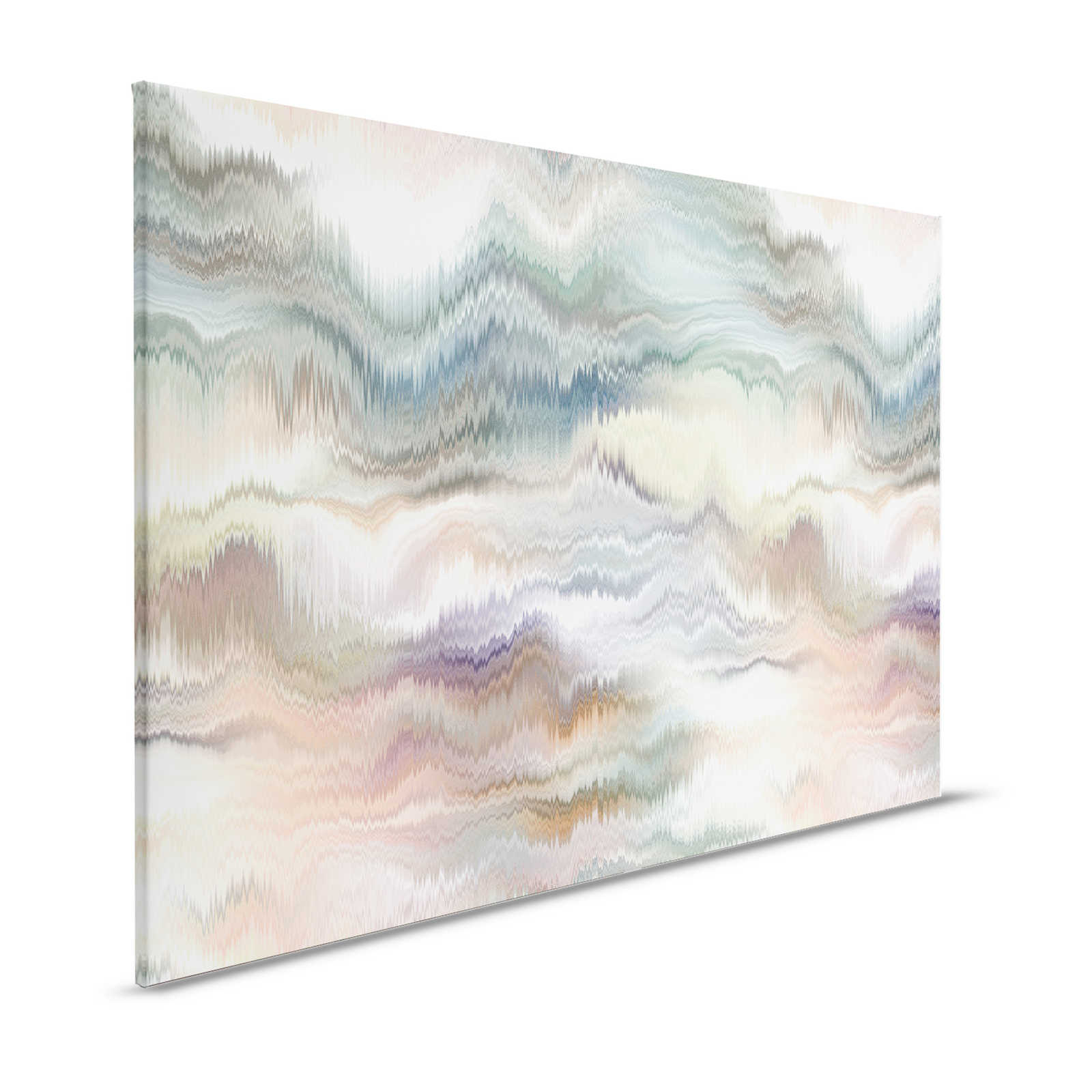 Pastel Palace 2 - Bunte Leinwandbild Pastell Farben & abstraktes Muster – 1,20 m x 0,80 m
