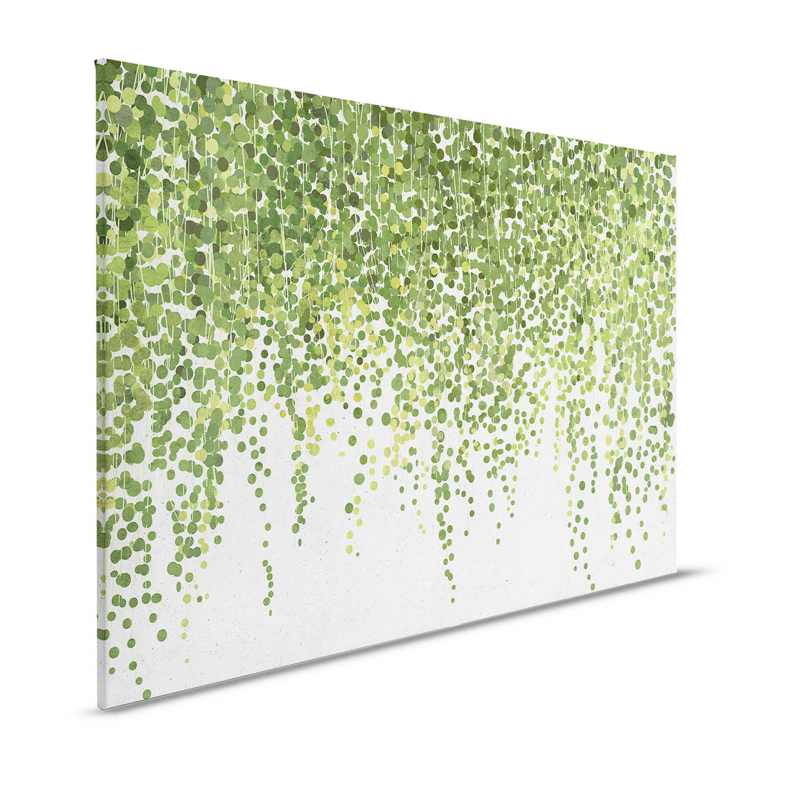 Hanging Garden 1 - Leinwandbild Blätter-Ranken, Hängegarten in Beton Optik – 1,20 m x 0,80 m
