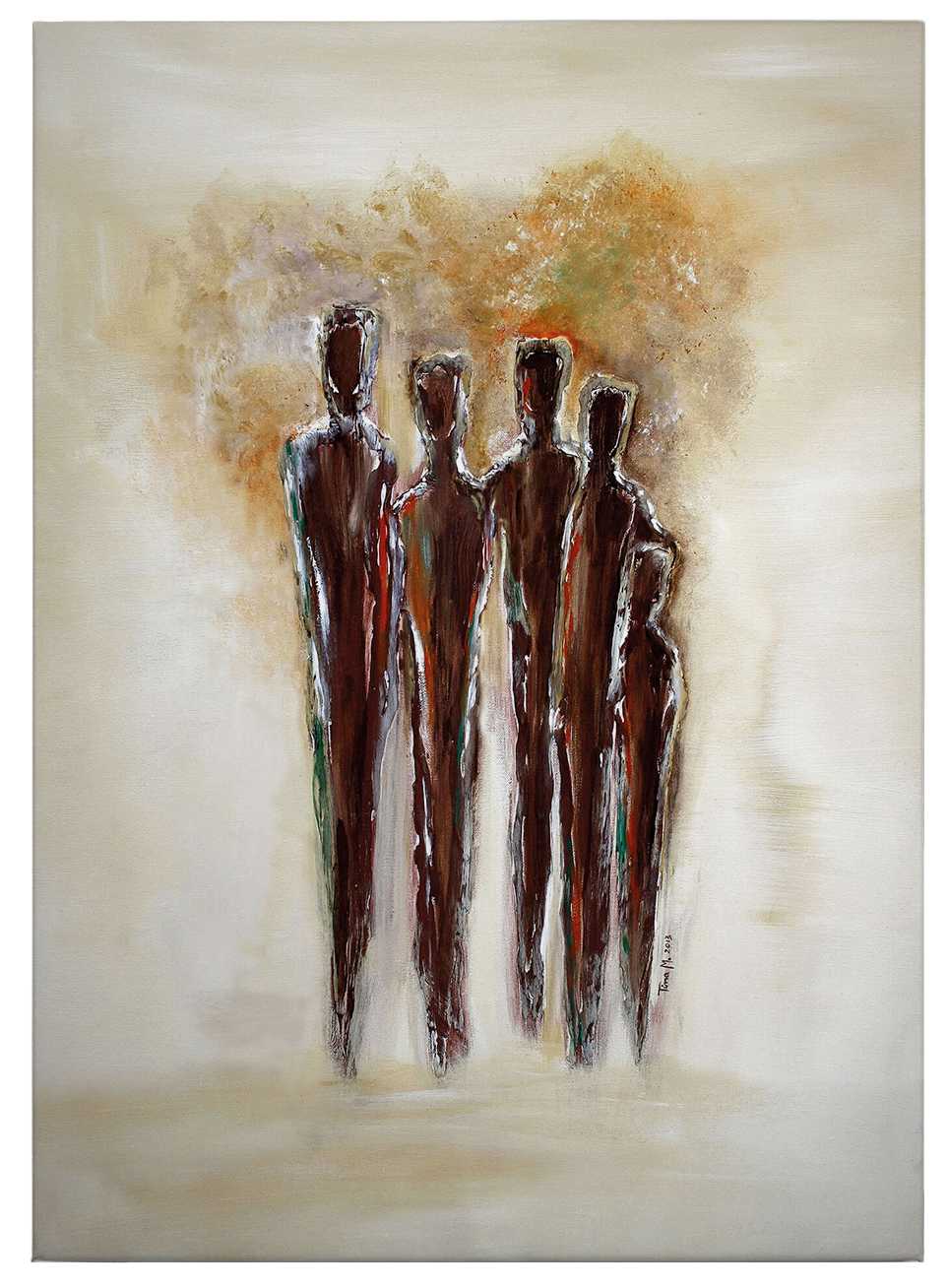             Leinwandbild Kunst Tina Melz "Together 02", Hochformat – 0,50 m x 0,70 m
        