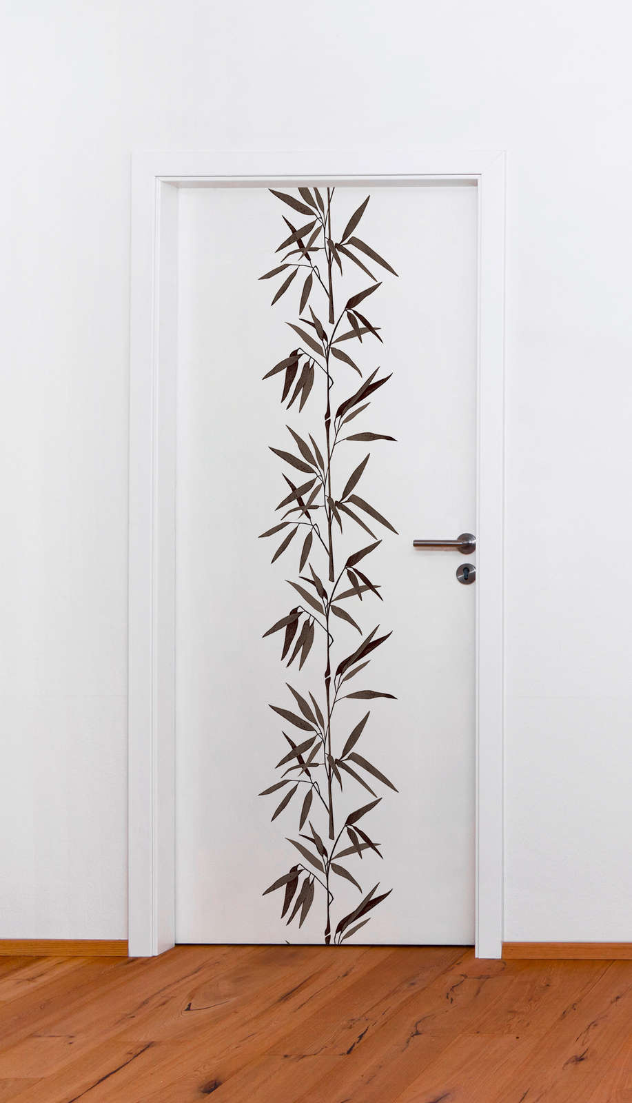             Schwarz-Weiß Vliestapete mit Bambus Motiv
        