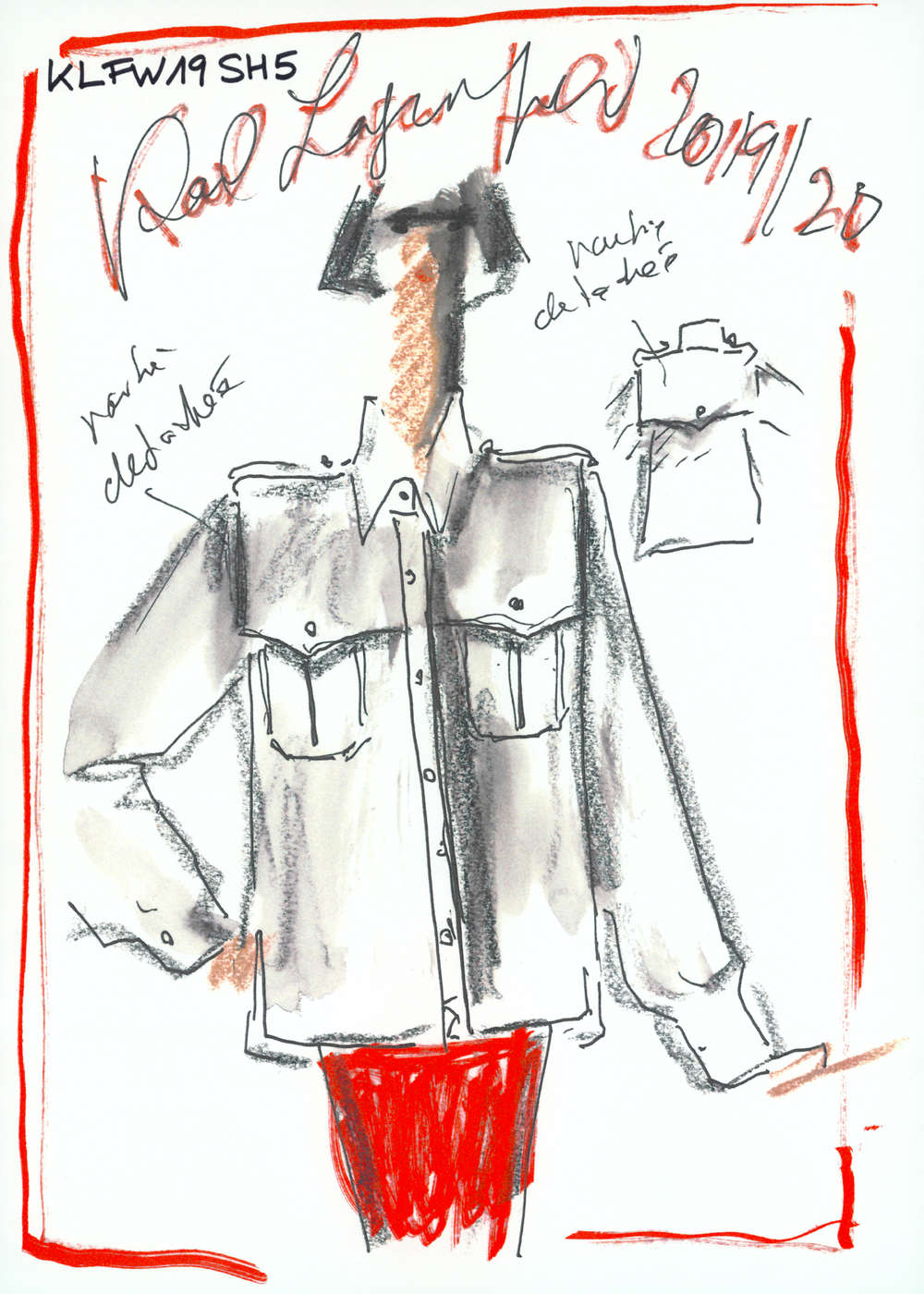             Karl LAGERFELD Fototapete Mode Design Bluse
        
