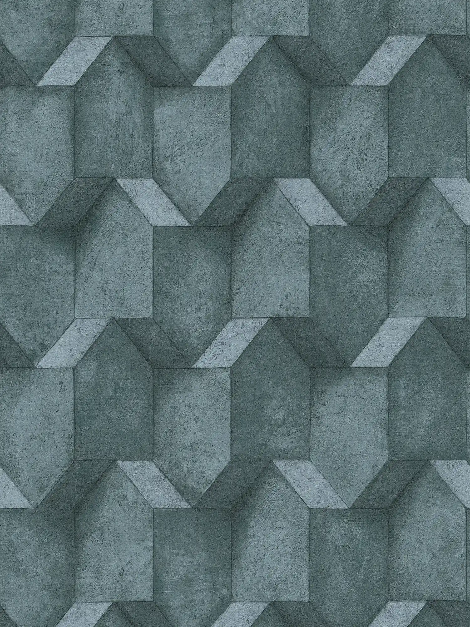         3D Betonoptik Tapete mit Strukturdetails – Blau
    