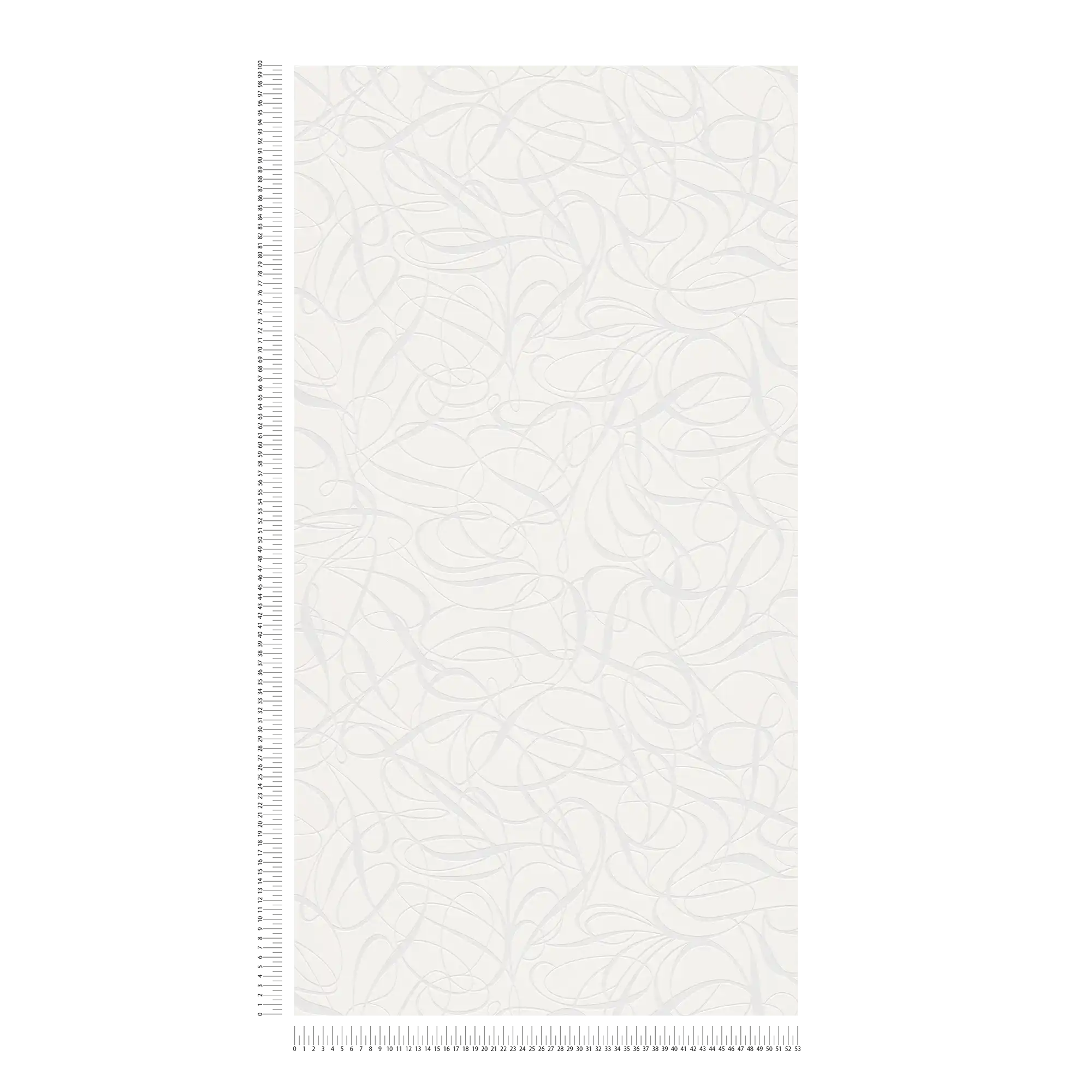             Vliestapete Linienmuster und Glanzeffekt – Weiß, Silber
        
