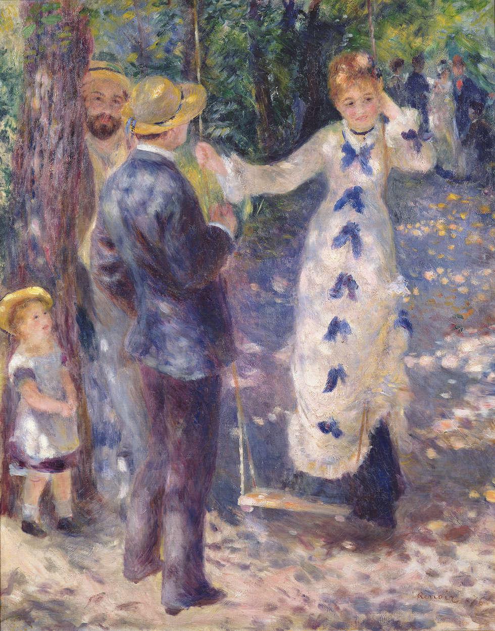             Fototapete "Auf der Schaukel" von Pierre Auguste Renoir
        