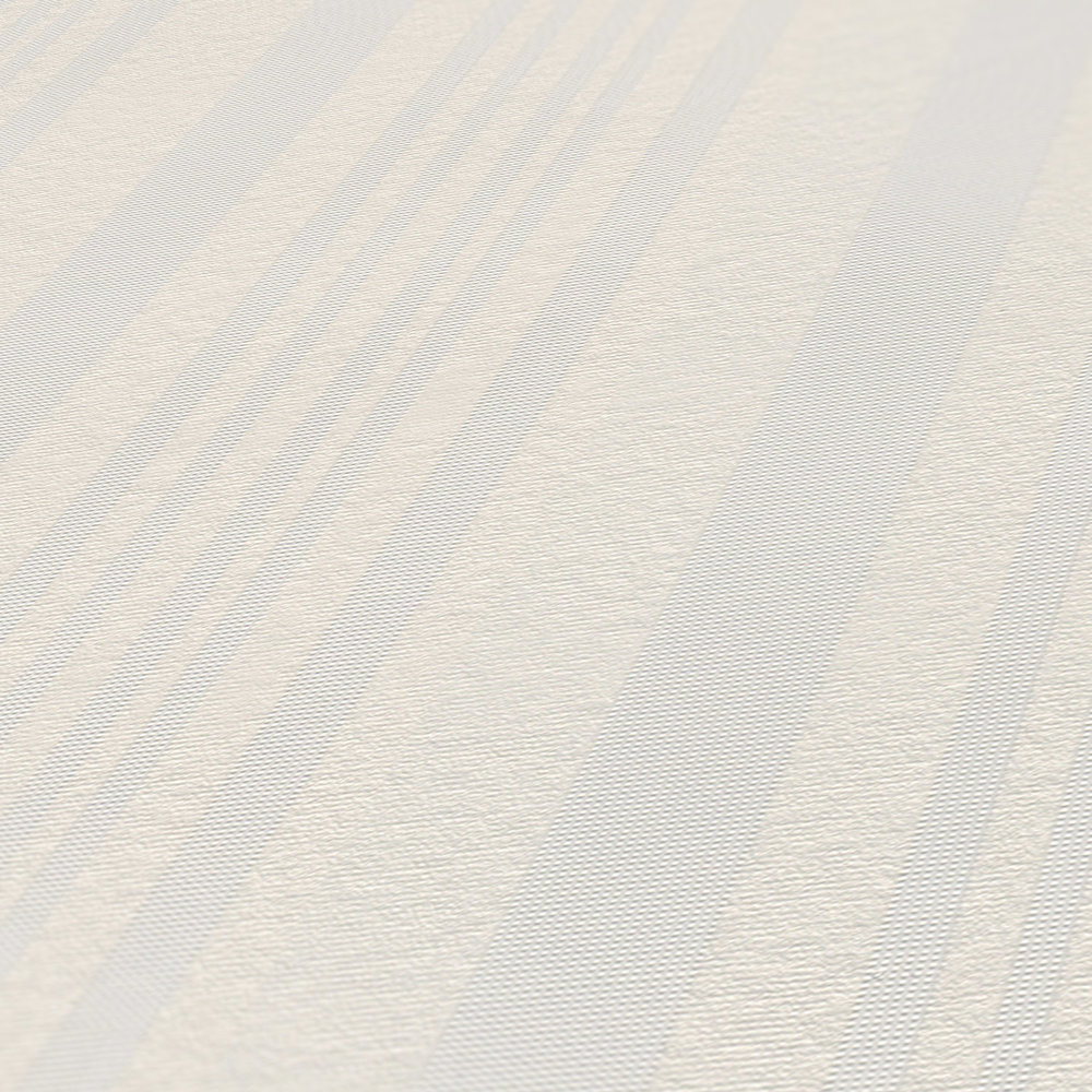             Streifen Tapete schmales Liniendesign – Weiß
        