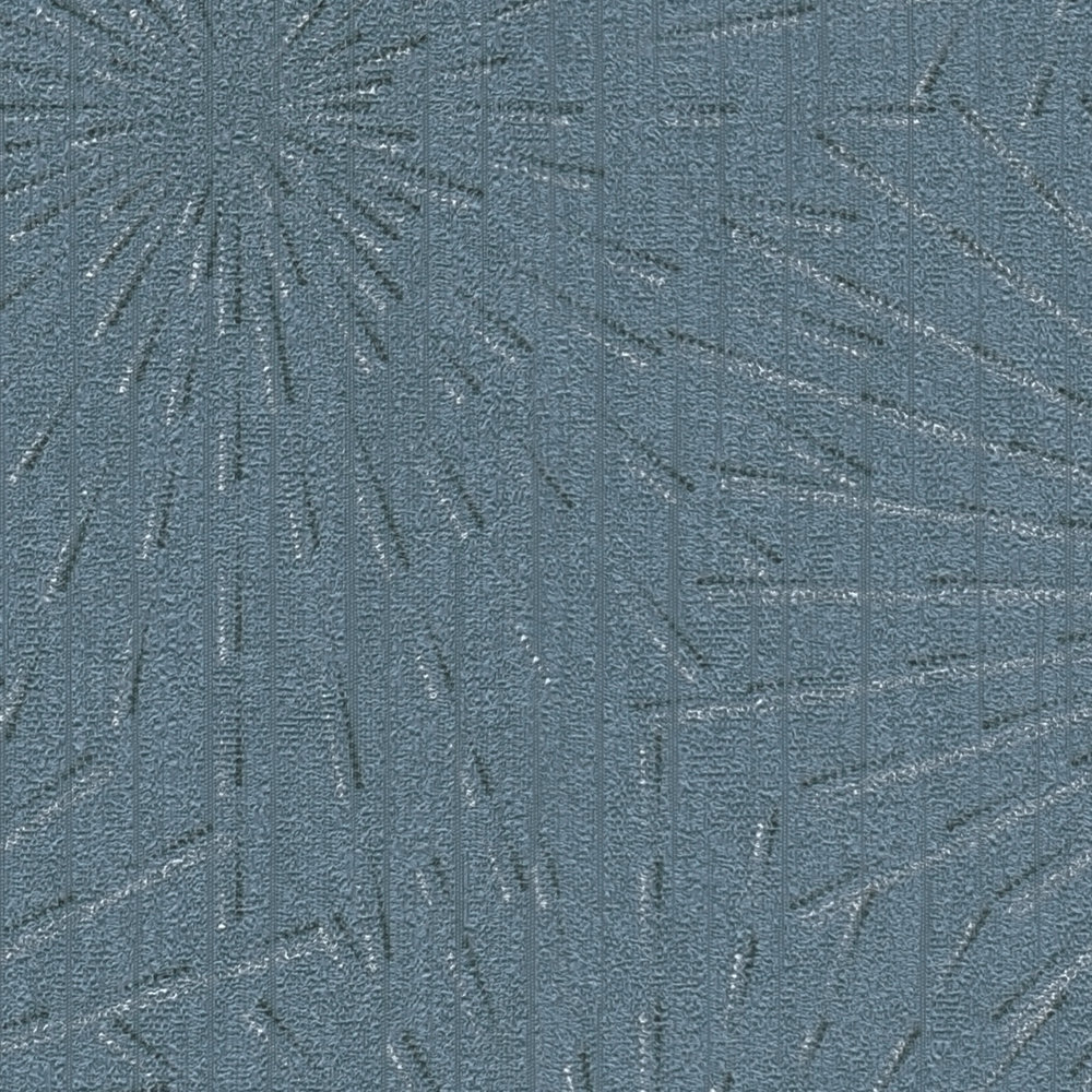             Tapete Retro Design Starburst – Blau, Metallic
        