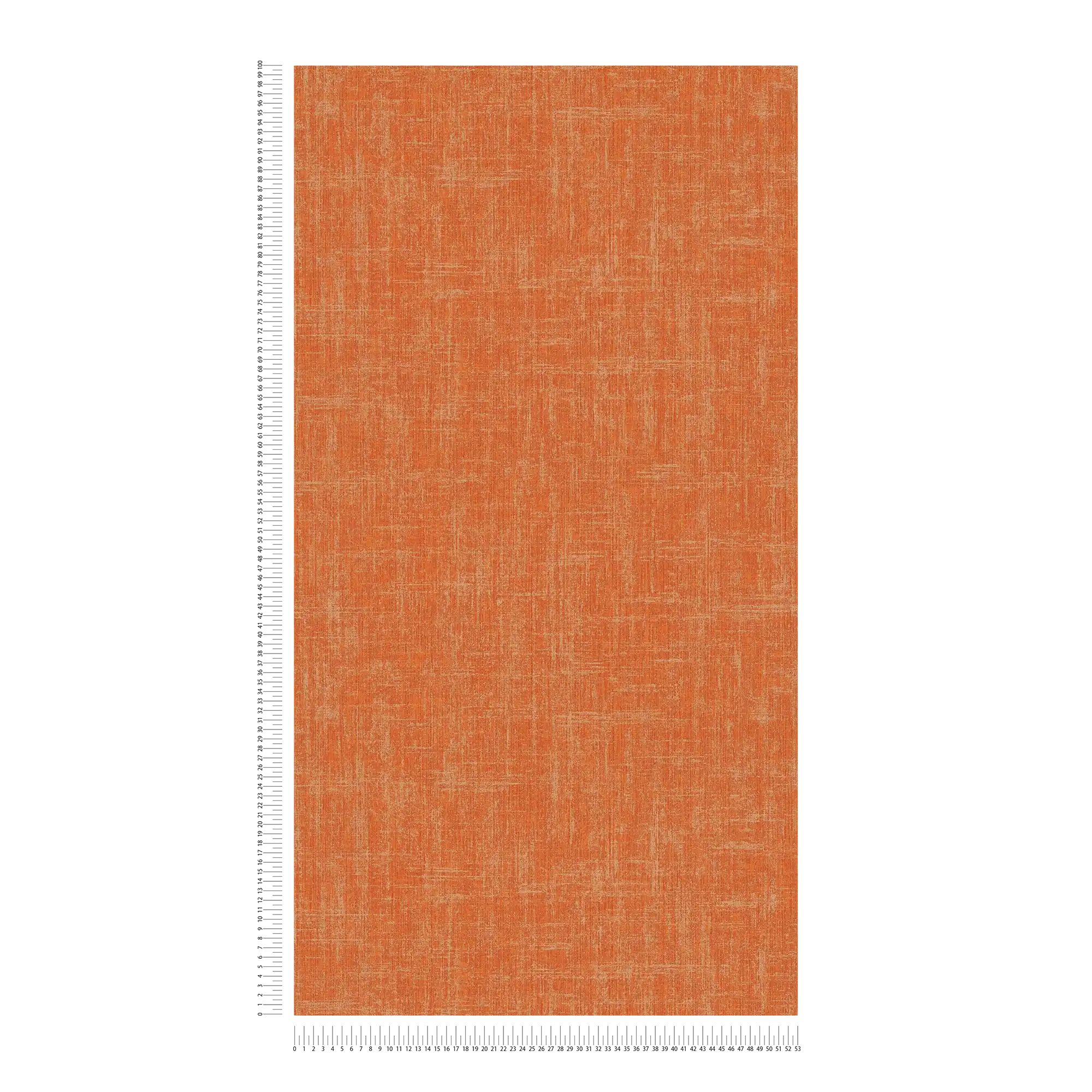             Orange Tapete mit Leinenstruktur Design
        