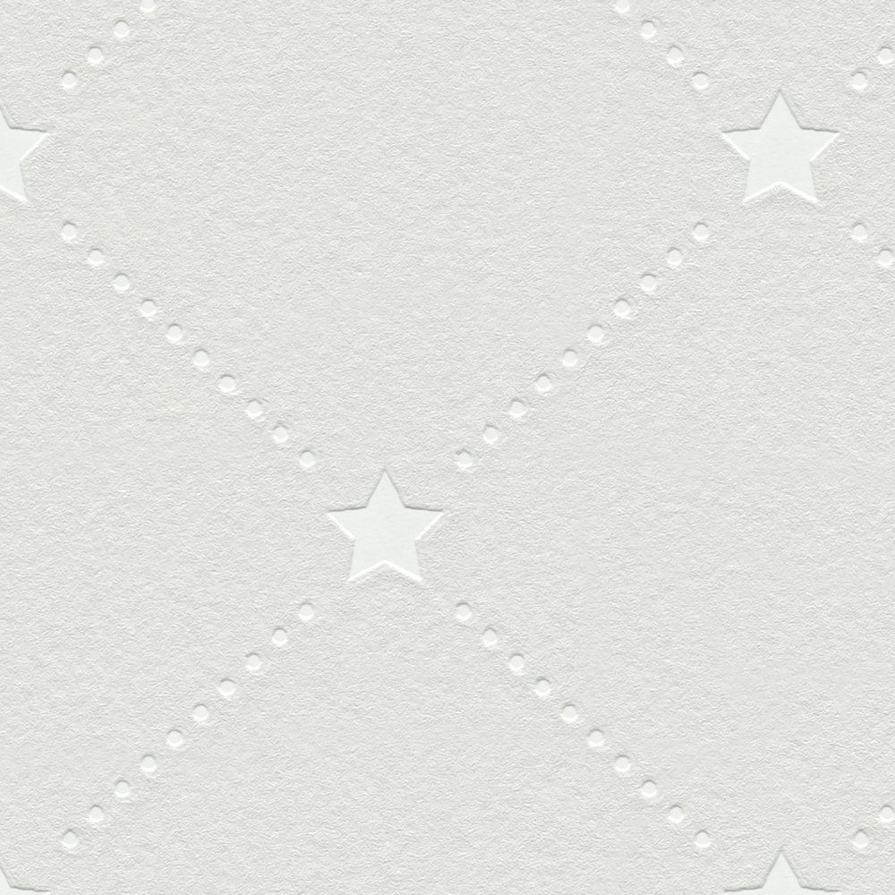             MICHALSKY Vliestapete Rauten Design mit Sternen – Beige, Grau
        