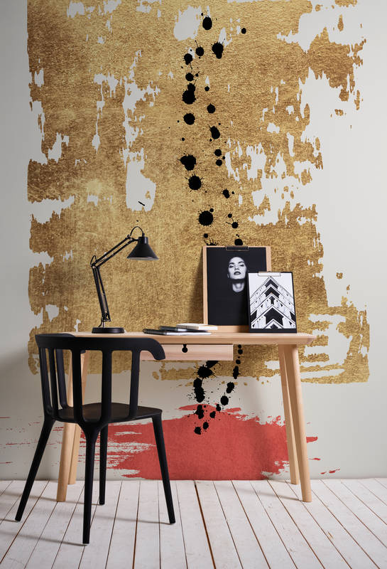             Goldene Design Fototapete abstrakt & minimalistisch
        
