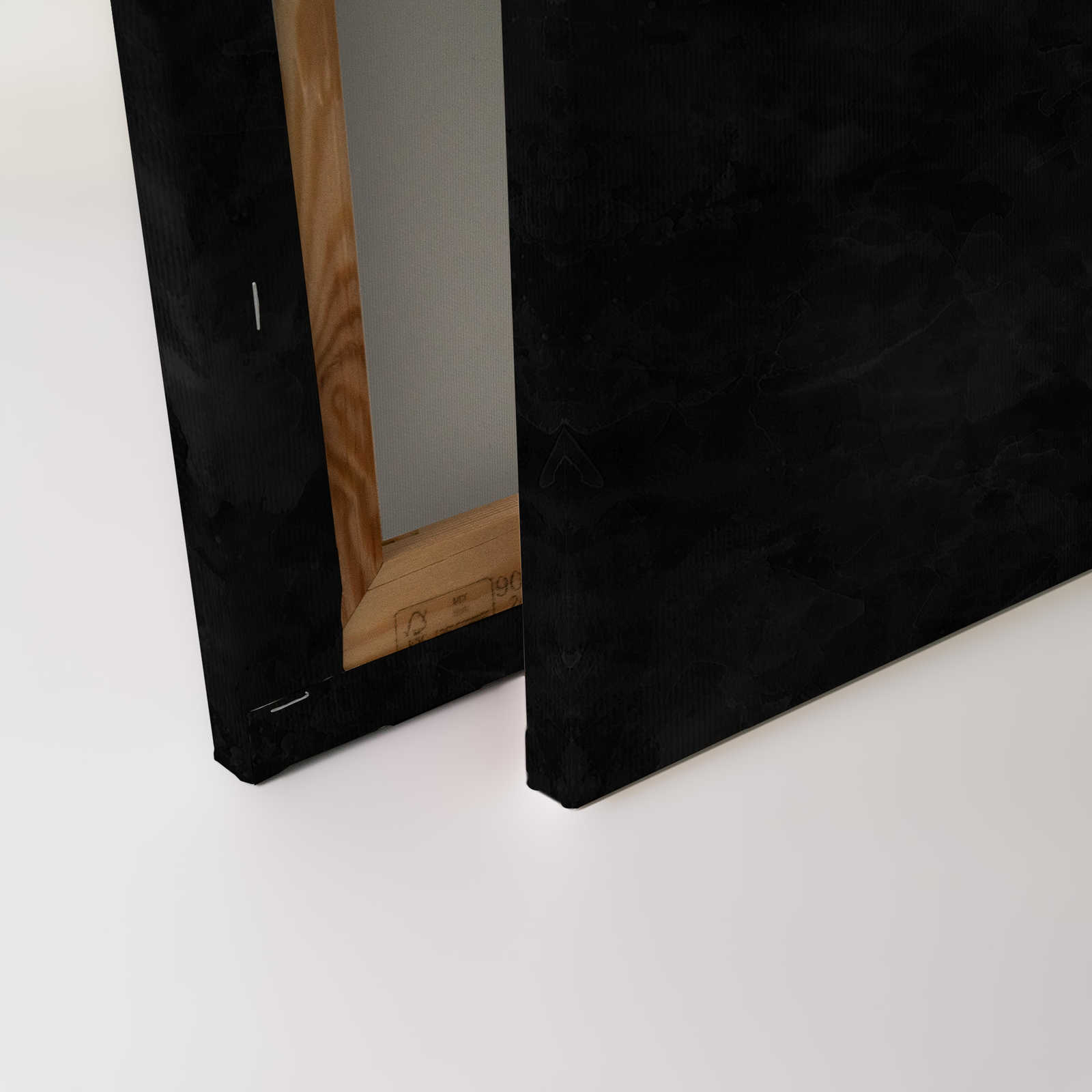             Schwarz-Weißes Leinwandbild Kreidetafel Design – 0,90 m x 0,60 m
        