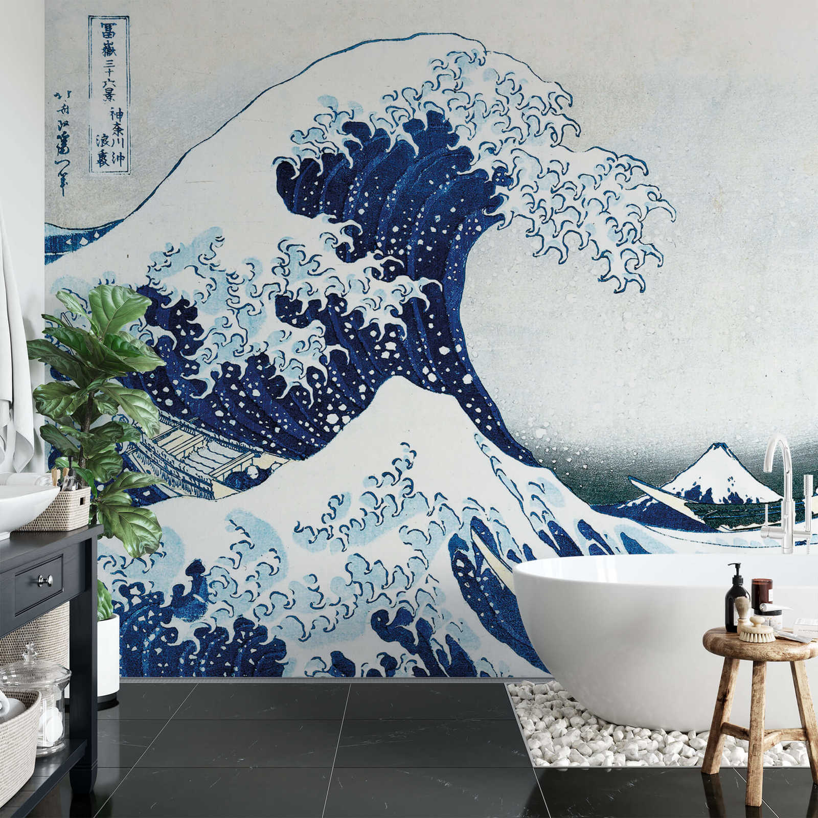             Fototapete gezeichnete Welle – Blau
        