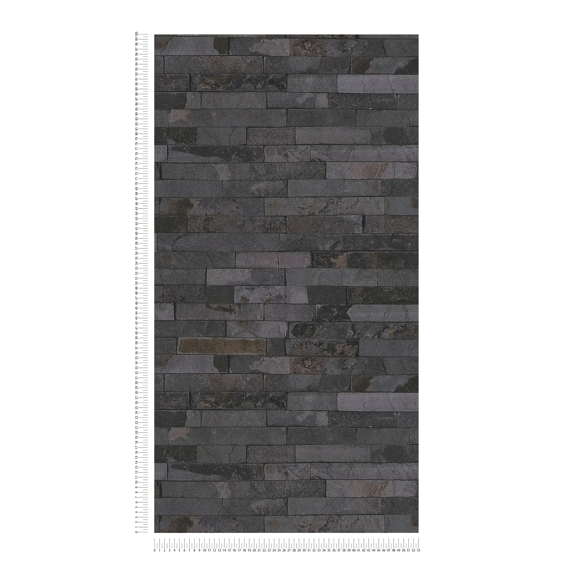             Stein Tapete schwarze Mauer & natürliche Maserung
        