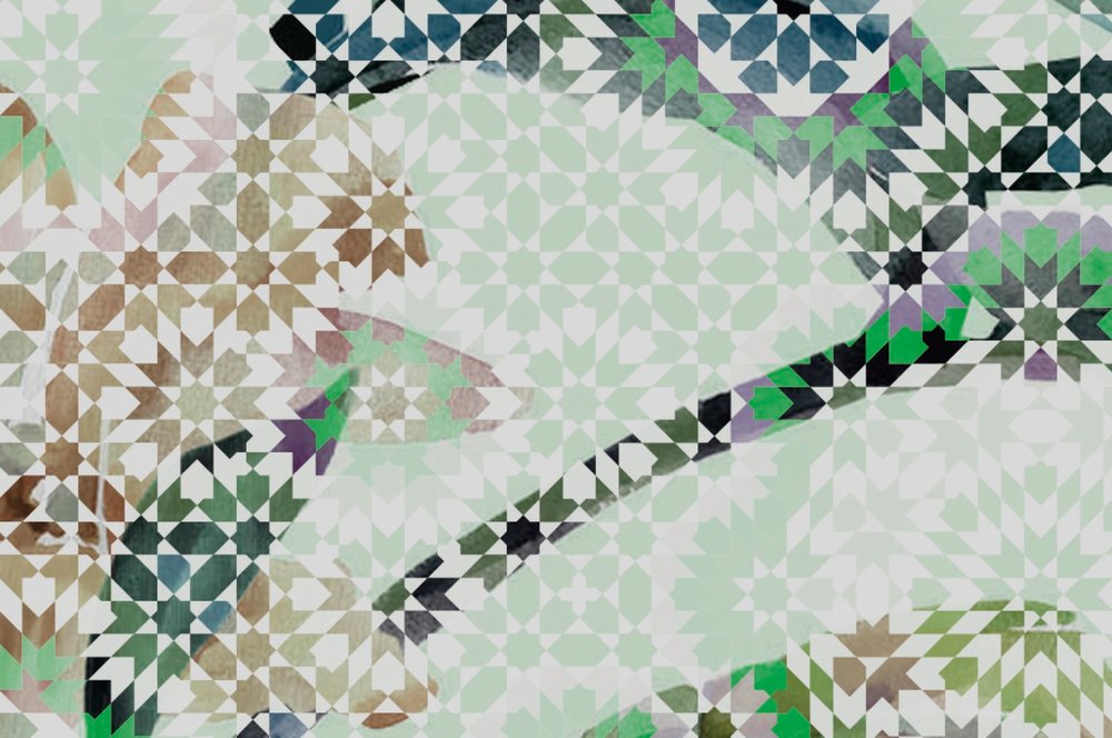             Blätter Fototapete im Mosaik Stil – Walls by Patel
        