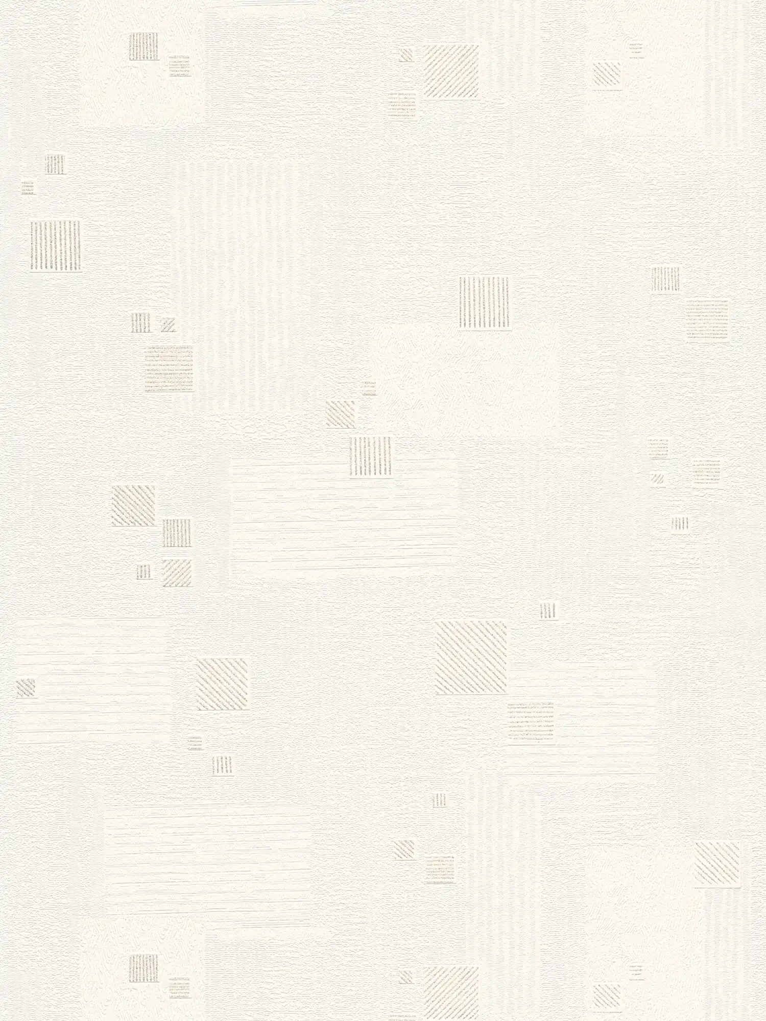 Vliestapete Retro Muster mit Putzoptik Struktur – Weiß
