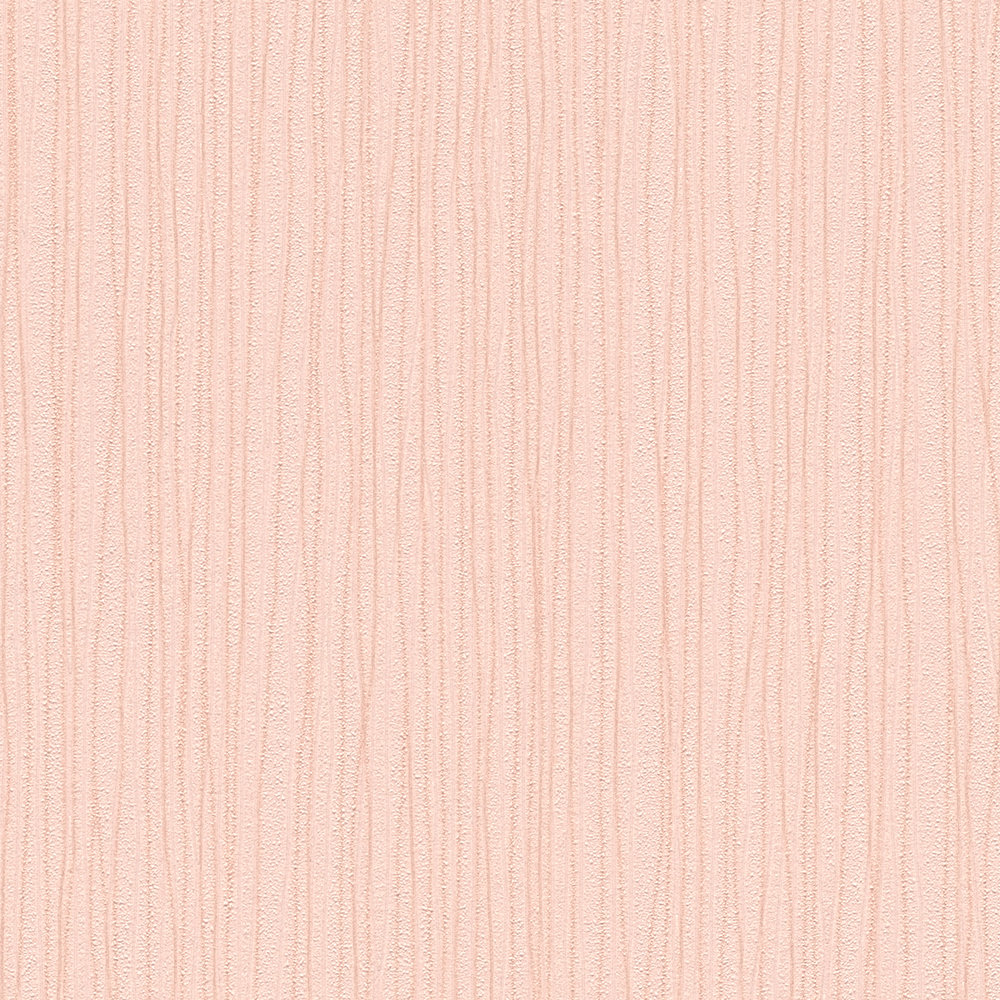             Apricotfarbene Vliestapete mit Linien-Struktur – Orange
        