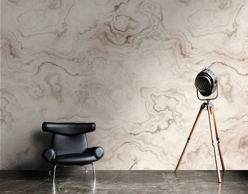             Carrara 2 - Fototapete in eleganter Marmoroptik – Beige, Braun | Perlmutt Glattvlies
        