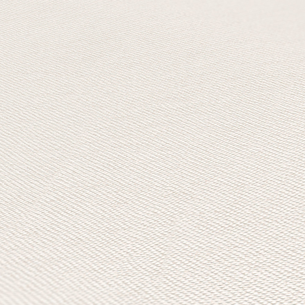             Unitapete mit Textil-Struktur im eleganten Design – Weiß, Creme
        