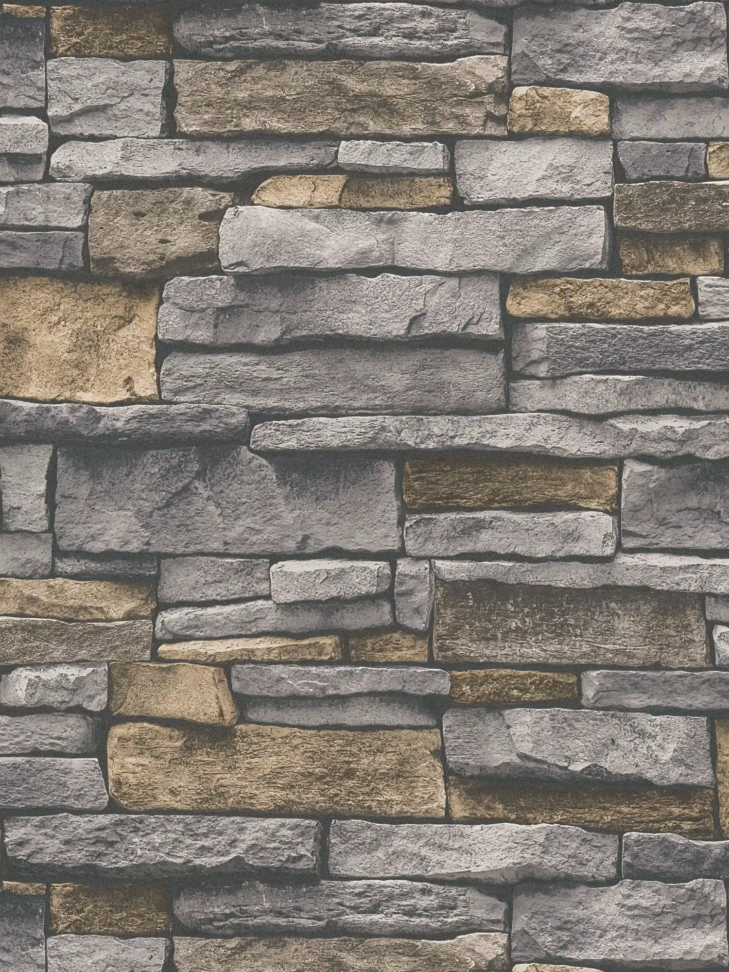         Vliestapete in Steinoptik mit Natursteinmauer – Grau, Beige
    