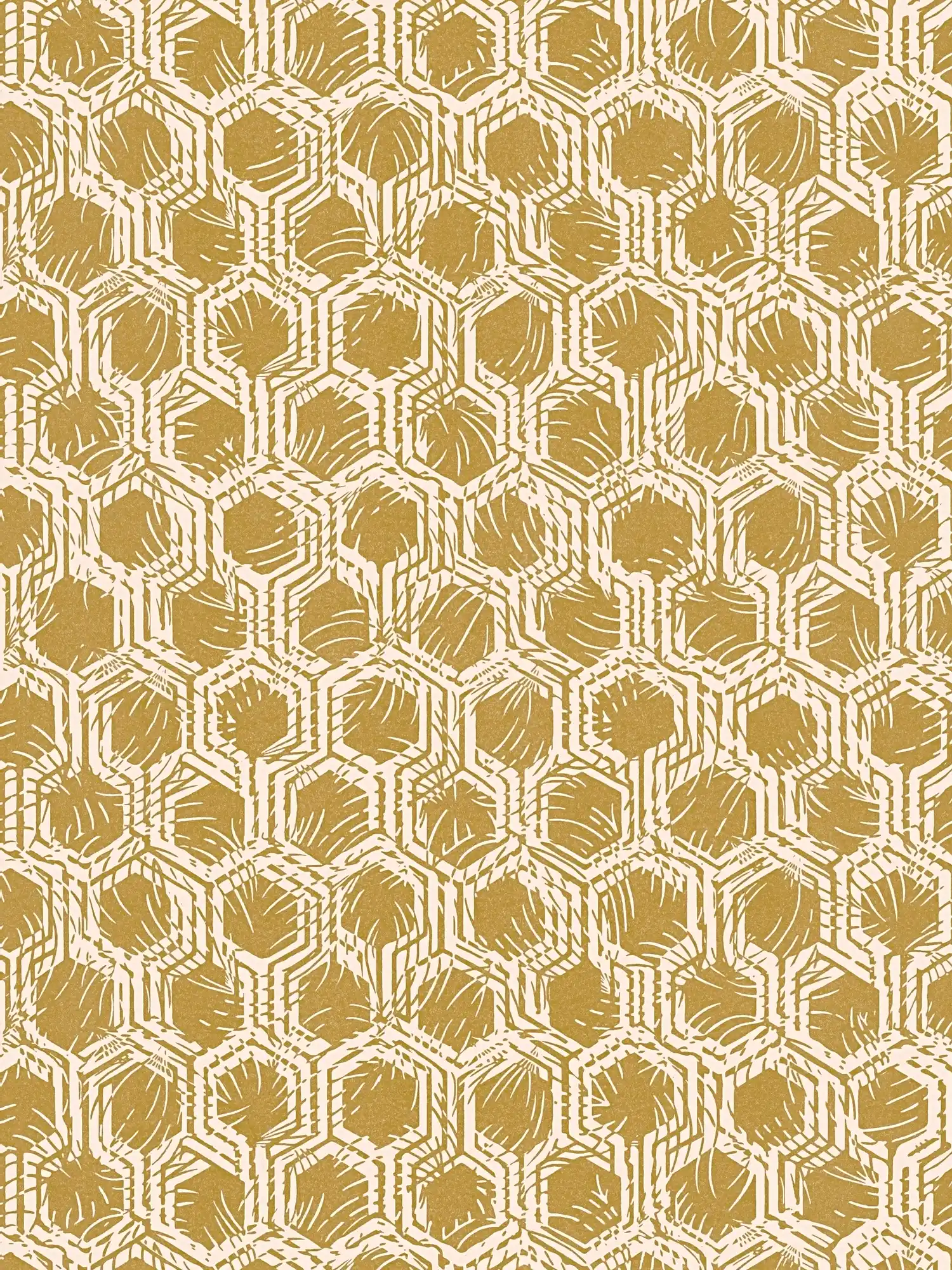         Metallic Tapete mit geometrischen Muster – Gold, Beige
    