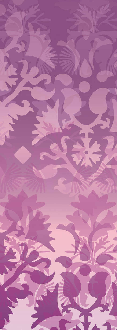             Grafik Fototapete modernes Ornament Design violett auf Premium Glattvlies
        