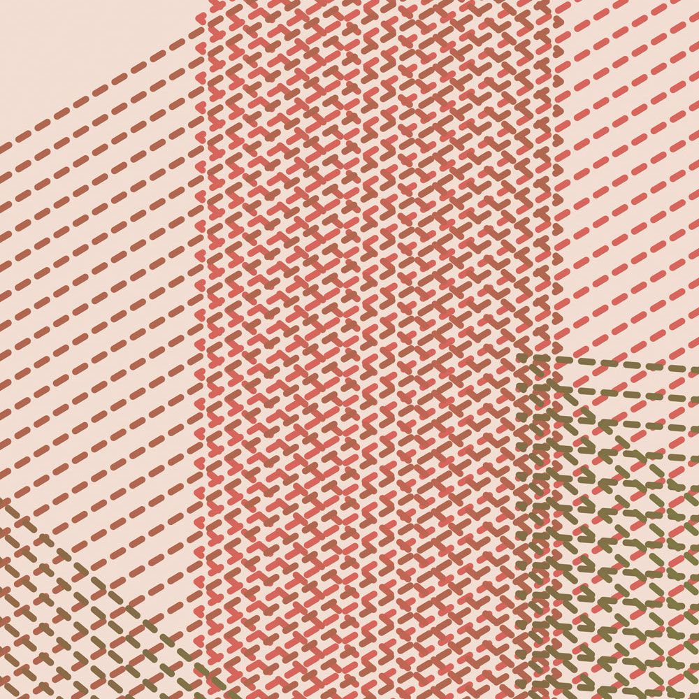            Fototapete »mesh 2« - Abstraktes 3D-Design – Rot, Grün | Glattes, leicht glänzendes Premiumvlies
        