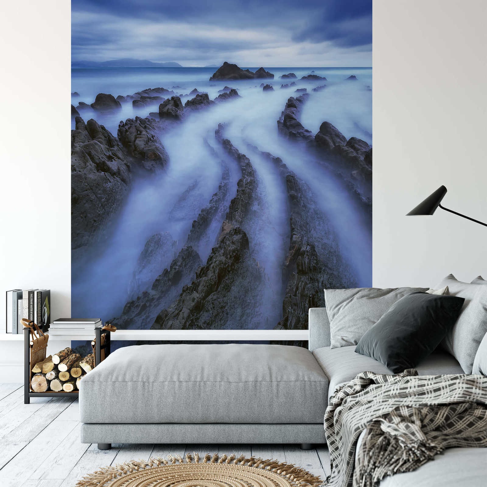             Fototapete Landschaft Nebel auf Meer – Blau, Grau
        
