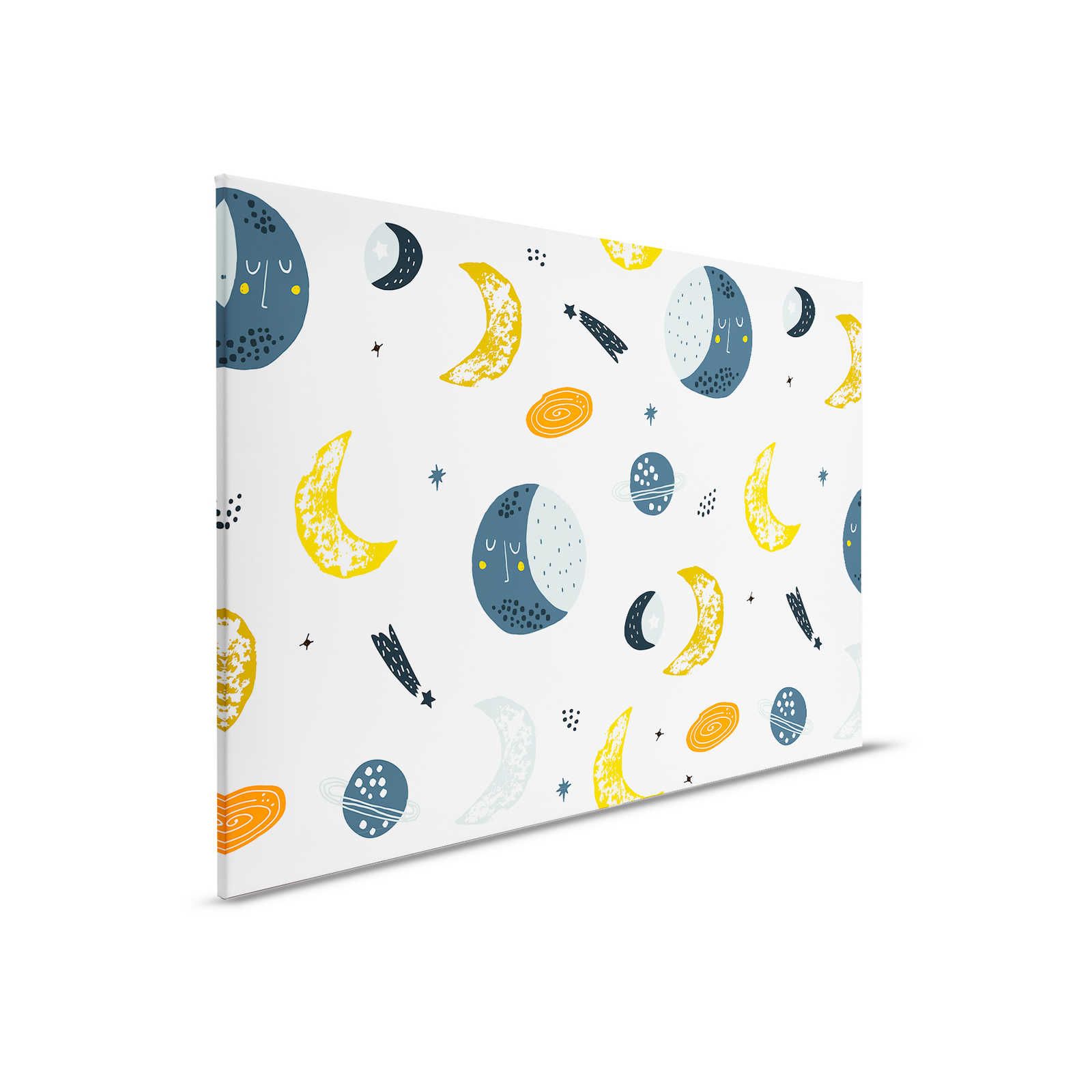         Leinwand mit Monden und Sternschnuppen – 90 cm x 60 cm
    