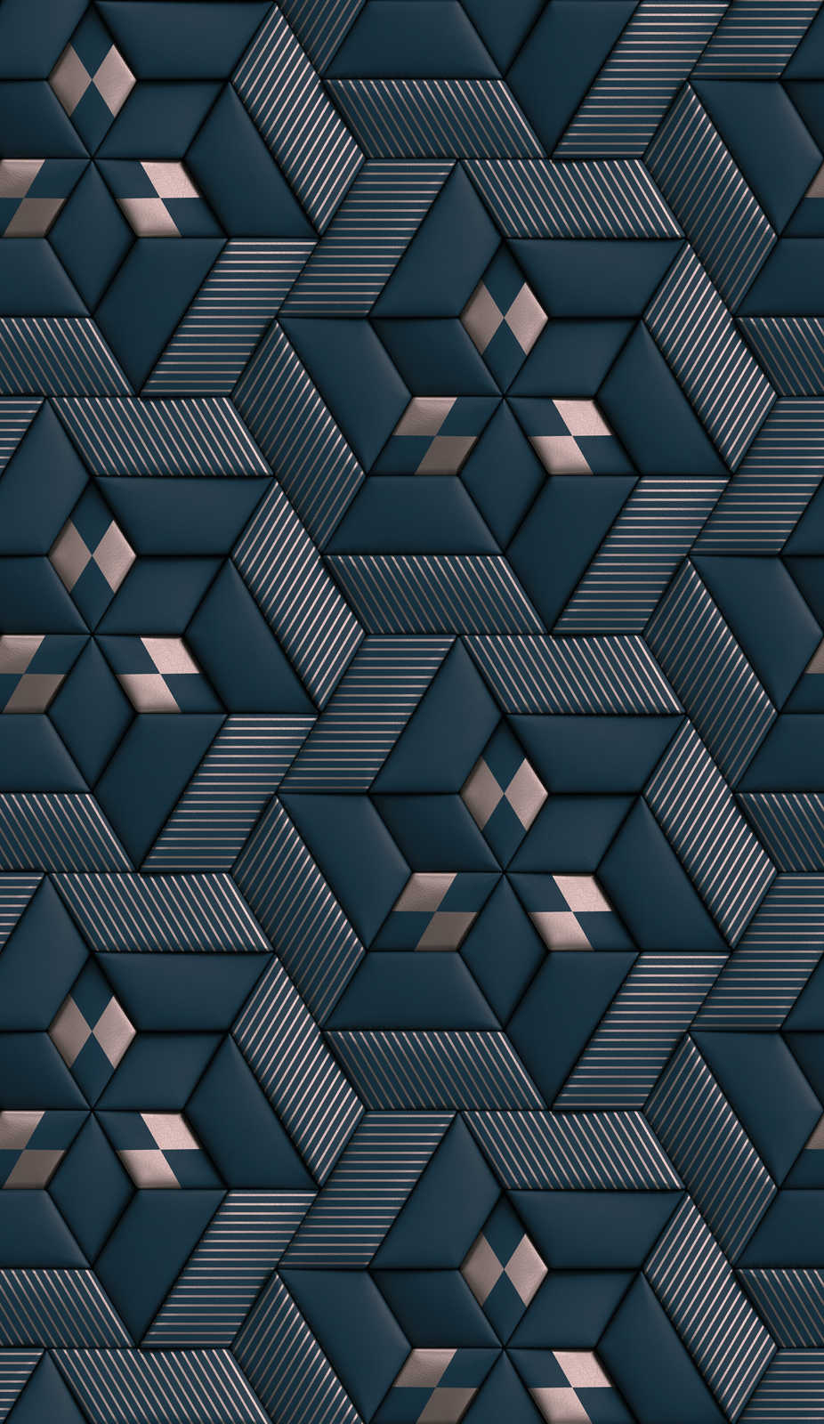             Vliestapete mit abstraktem 3D-Muster – Blau, Silber
        