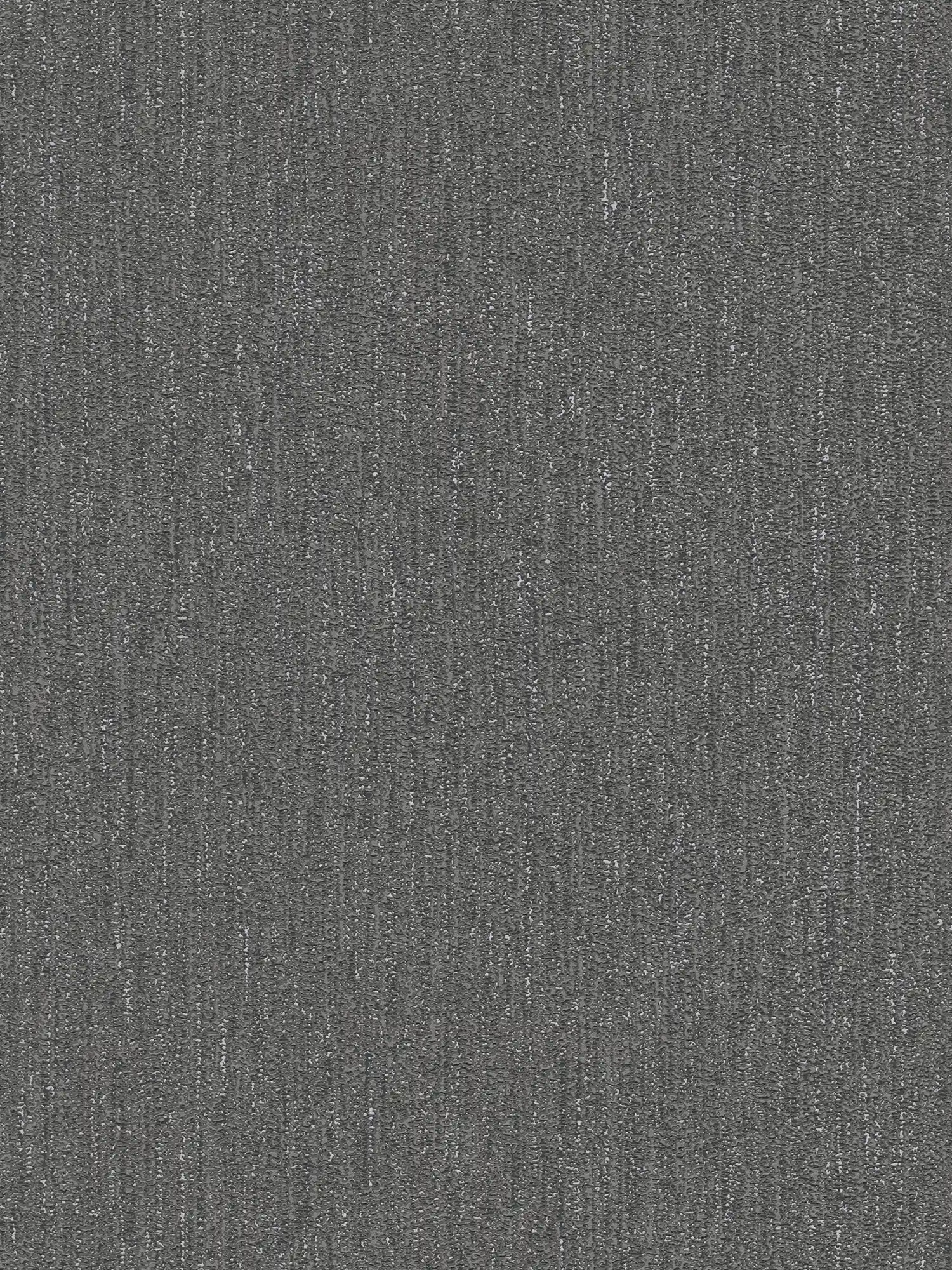 Leicht glänzende Tapete mit Gewebe Struktur – Schwarz, Grau, Silber
