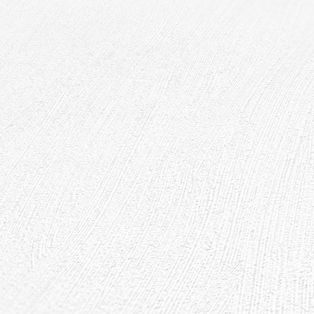             Überstreichbare Tapete mit Streifenputzoptik – Weiß
        