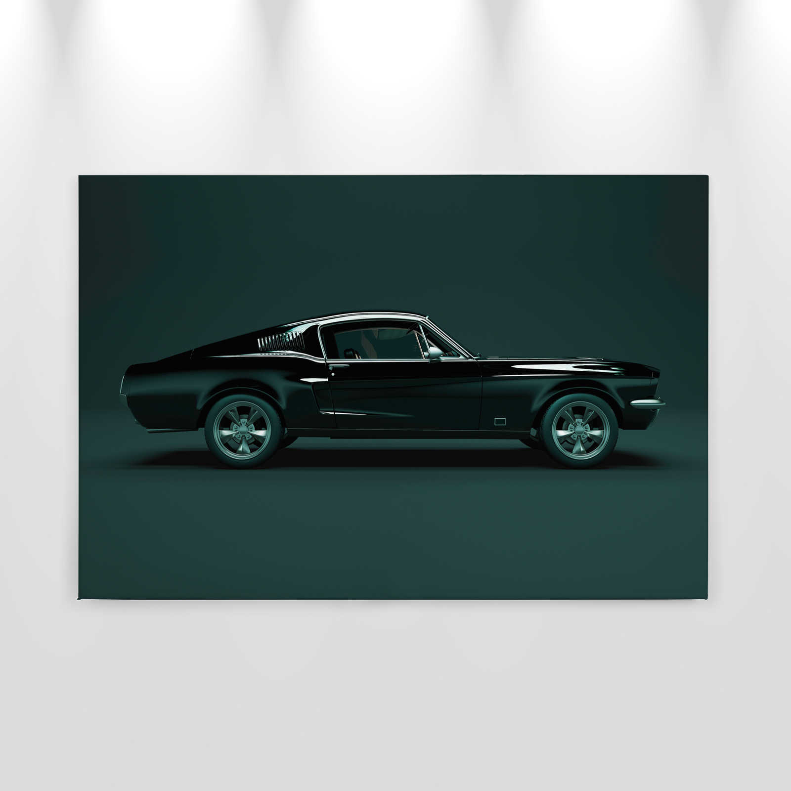             Mustang 1 - Leinwandbild, Seitenansicht Mustang, Vintage – 0,90 m x 0,60 m
        