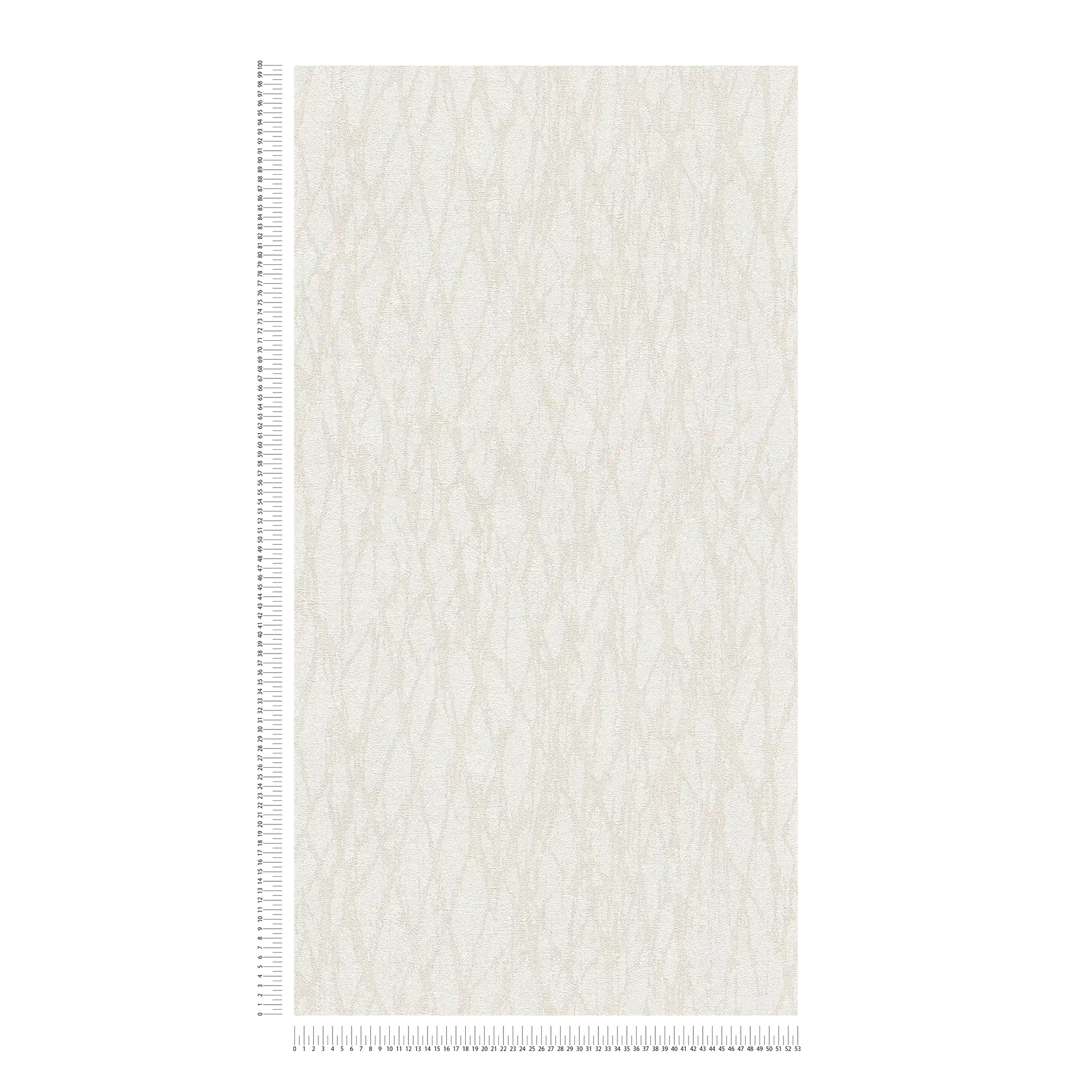             Vliestapete mit abstrakter Linien Bemusterung – Weiß, Beige, Creme
        