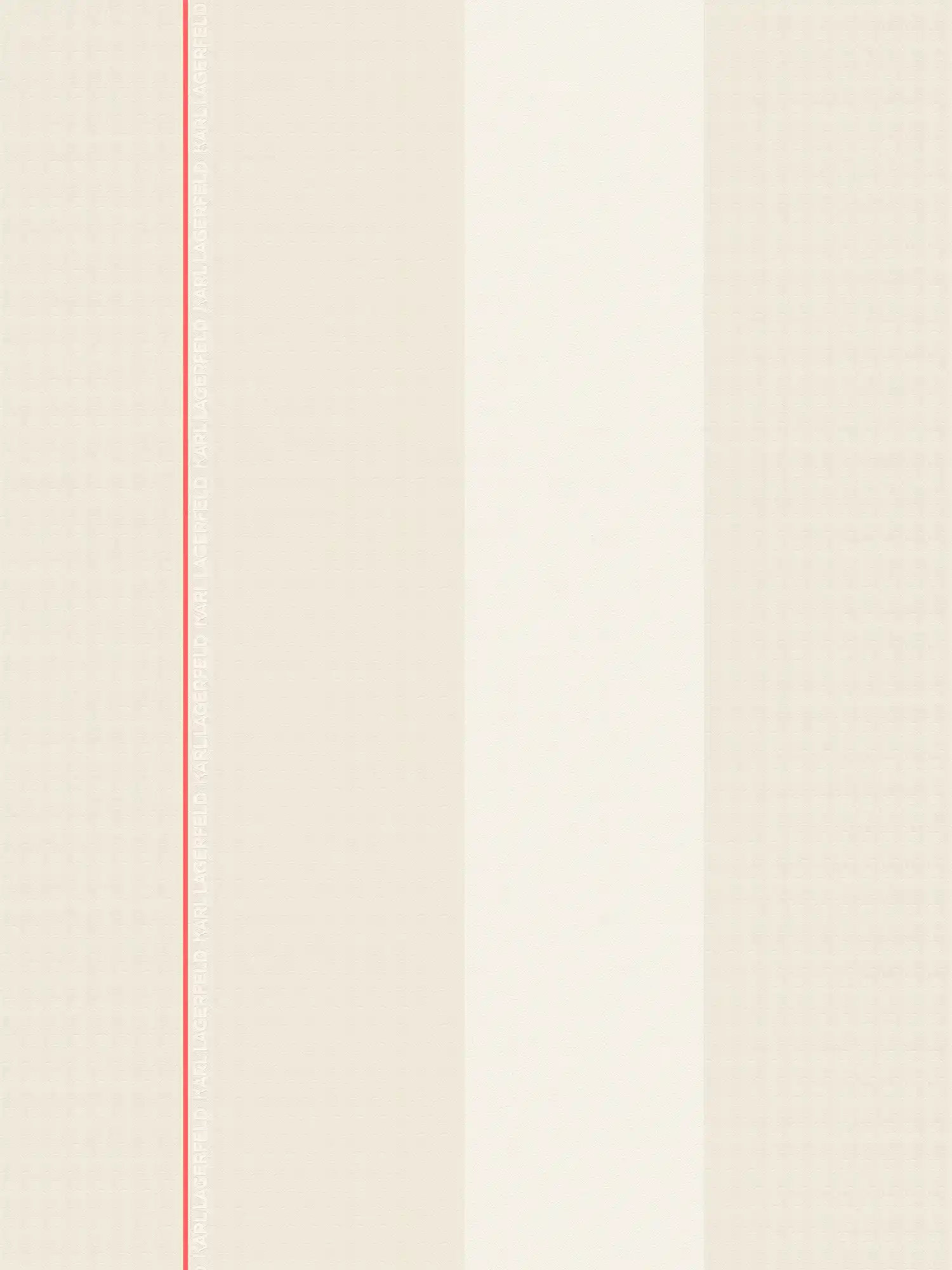 Streifentapete Karl LAGERFELD mit Textureffekt – Grau, Weiß
