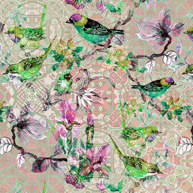         Vogel Fototapete mit Mosaik Muster – Walls by Patel
    