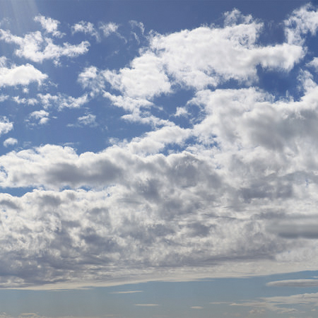         Himmel wolkig – Fototapete Wolkenzug mit blauem Himmel
    