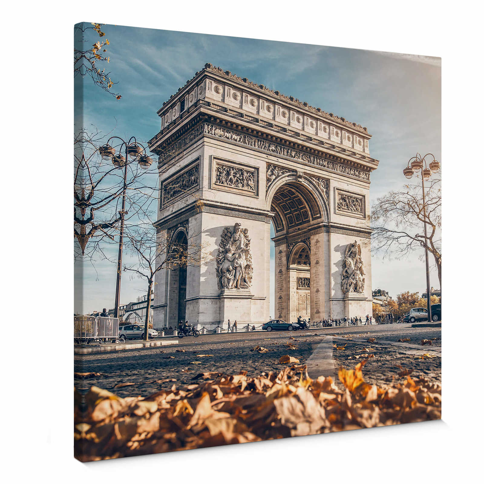         Quadratisches Leinwandbild Arc de Triomphe, herbstlich – 0,50 m x 0,50 m
    