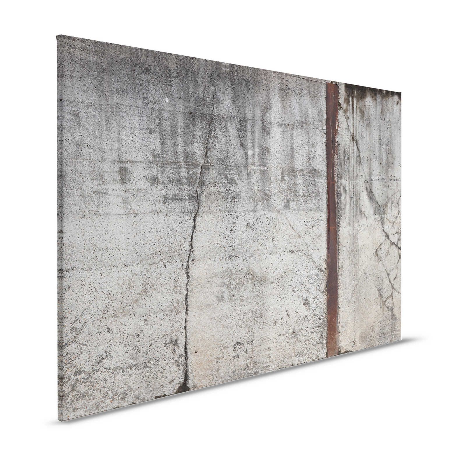 Leinwandbild Beton Wand im rustikalen Stil Stahlbeton – 1,20 m x 0,80 m
