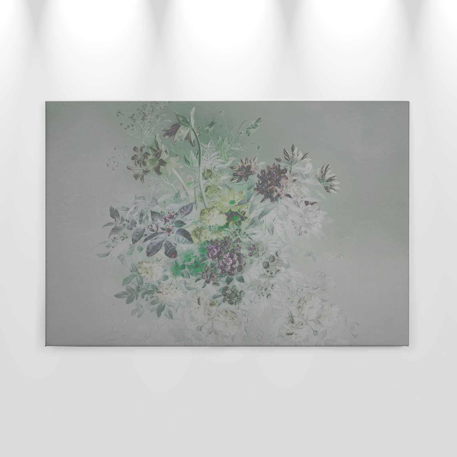             Leinwandbild Blumen mit Vintage Design – 0,90 m x 0,60 m
        