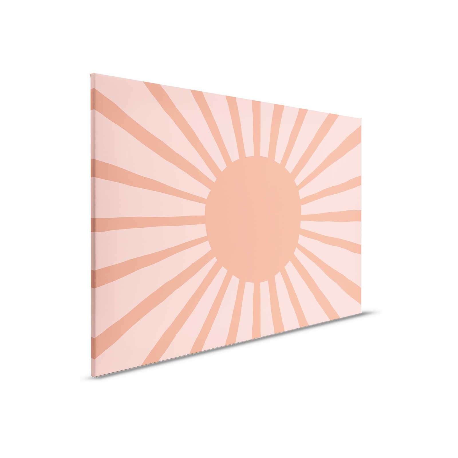         Leinwand abstrakte Sonne im gemalten Stil – 90 cm x 60 cm
    